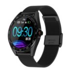 LKS7 1.3-inch TFT Touch Screen Health Monitoring Smart Watch – Black/Metal Strap