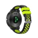22mm Dual-colors Silicone Watch Strap Band for Garmin Vivoactive 3 – Black/Green Hole