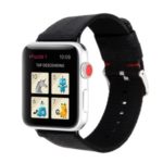 Replacement Woven Canvas Nylon Band Strap Wristband for Apple Watch Series 4 44mm / Series 3 2 1 42mm – Black