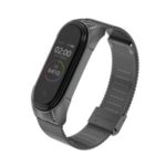 MIJOBS Stylish V Shape Stainless Steel Replacement Smart Watch Band for Xiaomi Mi Band 3/Smart Band 4 – Black