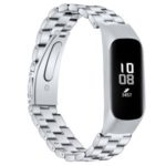 Three Beads Stainless Steel Wrist Watch Band with Case for Samsung Galaxy Fit-e/SM-R375 – Silver
