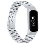 Three Beads Stainless Steel Wrist Watch Band with Case for Samsung Galaxy Fit-e/SM-R375 – Silver