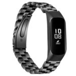 Stainless Steel Three Beads Wrist Watch Band with Frame for Samsung Galaxy Fit-e/SM-R375 – Black