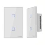 SONOFF T0US2C-TX 120 WiFi Smart Switch APP Remote Control for Alexa Google Home US Plug – 2 Gang
