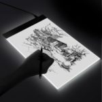 LED Light Adjustable Brightness Drawing Table A4 Copy Board Copying Sketch Tracing Display with USB Port – White