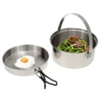 Outdoor Camping Hiking Stainless Steel Cooking Picnic Pot Set