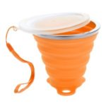 270mL Collapsible Stretchy Travel Water Cup – Orange