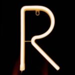 A-Z 26 Letters Shape Warm White LED Lamp – R Shape