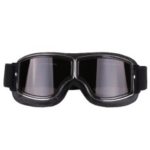 Protective Eyewear Fashion Retro Style Motorcycle Goggles for Outdoor Sports – Black / Grey