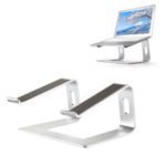 S5 Aluminum Stand Anti-skid Silicone Mats Laptop Desktop Holder – Sliver
