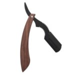 Male Straight Edge Razor Stainless Steel Manual Folding Shaving Knife Blade Shave Beard Cutter – Black
