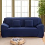 Fabric Elastic Full-cover Anti-skid Sofa Cushion Cover – Two People Sofa / Navy Blue