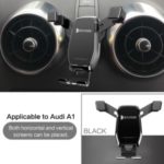 Horizontal and Vertical Mobile Phone Bracket Phone Car Holder 360 Degrees Rotation Stand for Audi A1/S1 – Black