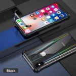 Third Generation Magnetic Adsorption Metal + Tempered Glass Combo Case for iPhone XS / iPhone X – Black