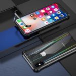 Third Generation Magnetic Adsorption Metal + Tempered Glass Combo Phone Case for iPhone XS Max 6.5 inch – Black