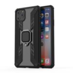 Warrior Style Rotating Ring Kickstand PC + TPU Combo Case for iPhone 11 Pro Max 6.5 inch (2019) – Black