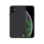 NILLKIN Textured Case for iPhone 11 6.1 inch Anti-fingerprint PC TPU Hybrid Phone Shell – Black