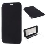 Transparent Plastic Back Case + PU Leather + TPU Hybrid Phone Cover Case for iPhone 11 Pro Max 6.5-inch – Black