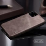 X-LEVEL Vintage Series Leather Coated PC Back Shell for iPhone 11 6.1 inch (2019) – Coffee