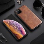 X-LEVEL Vintage Style PU Leather Coated TPU Mobile Phone Cover Shell for iPhone 11 Pro 5.8-inch – Brown