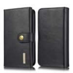 DG.MING Split Leather Wallet Style Case with Stand for iPhone 11 6.1 inch – Black