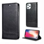 Crazy Horse Texture Leather Stand Protective Case with Card Slots for iPhone 11 Pro 5.8 inch (2019) – Black