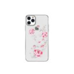 KAVARO Flower Fairy PC Phone Case Rhinestone Decor for Apple iPhone 11 6.1 inch – Peony