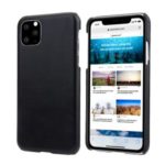 Retro Matte Genuine Leather Coated PC Phone Cover for iPhone 11 Pro 5.8 inch (2019) – Black