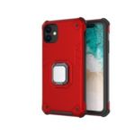 Armored PC + TPU Hybrid Finger Ring Holder Phone Case for Apple iPhone 11 6.1 inch – Red