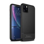 IPAKY Carbon Fiber Texture TPU Shell Case for iPhone 11 Pro Max 6.5 inch (2019) – Black