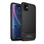 IPAKY Carbon Fiber Texture TPU Cover Shell for iPhone 11 6.1 inch (2019) – Black