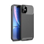 IPAKY Carbon Fiber Texture Soft TPU Back Shell for iPhone 11 6.1 inch (2019) – Black