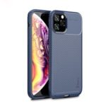 IPAKY Carbon Fiber Texture Soft TPU Back Case for iPhone 11 Pro Max 6.5 inch (2019) – Blue