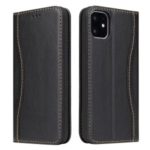 Genuine Leather Wallet Phone Cover for Apple iPhone 11 Pro Max 6.5 inch – Black