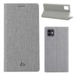 VILI DMX Cross Texture Stand Leather Card Holder Case for iPhone 11 6.1 inch – Grey