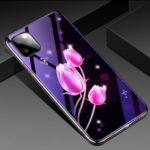 Eletroplating Hybrid Case Blue-ray Tempered Glass Phone Cover for Apple iPhone 11 Pro Max 6.5 inch – Tulip