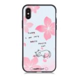Cat Patterned Printing Plastic + TPU Hybrid Case Phone Cover for iPhone XS/X 5.8 inch – Lying Cat