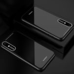 Laica Series Cool TPU Edge PC Acrylic Back Phone Cover Shell Case for iPhone XR 6.1 inch – Black