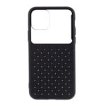 Woven Texture Plastic+TPU Phone Case for iPhone 11 6.1-inch – Black