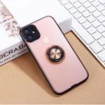 Shiny Series PC+TPU Hybrid Finger Ring Phone Cover for Apple iPhone 11 6.1 inch – Pink