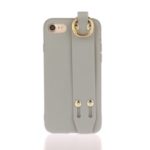 Matte Hand Strap TPU Protective Cell Case for iPhone 8 / 7 4.7 inch – Grey