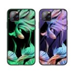 Luminous Tempered Glass PC + TPU Phone Cover for iPhone 11 Pro Max 6.5-inch – Fish