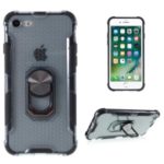 360° Rotatable Finger Ring Kickstand PC + TPU Case [Built-in Magnetic Metal Sheet] for iPhone 8 / 7 4.7 inch – Black