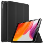 Tri-fold Leather Shell Tablet Case for iPad 10.2 (2019) – Black