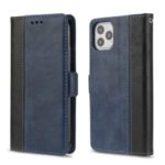 Retro Contrast Color Wallet Leather Stand Case for iPhone 11 Pro 5.8 inch – Blue