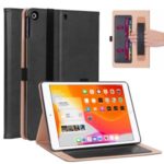 WY-2099 Leather Stand Card Slots Tablet Case with Elastic Band and Hand Strap for iPad 10.1 (2019) – Black