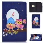 Pattern Printing Leather Stand Case for Samsung Galaxy Tab A 8.0 (2019) SM-T290 SM-T295 – Owls and Hearts