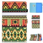 Pattern Printing Leather Card Holder Tablet Shell for Samsung Galaxy Tab S5e SM-T720 – Geometric Patterns
