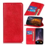 Auto-absorbed Crazy Horse Texture Wallet Leather Phone Case for Samsung Galaxy A90 5G – Red