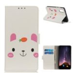 Printing Surface Leather Wallet Phone Casing for Samsung Galaxy A90 5G – Rabbit